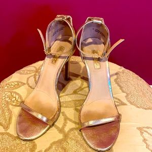 Topshop gold strappy heels